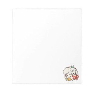 Fuelled by Cocoa and Puppy Dreams – Cute Winter Do Notepad