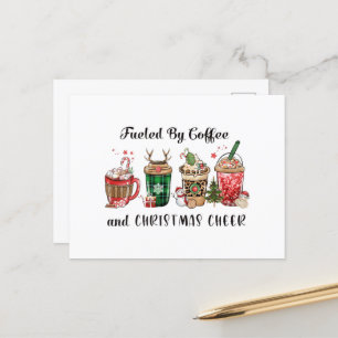 Fuelled by Coffee and Christmas Cheer Postcard