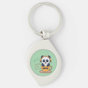 fuelled by coffee and country music keychain
