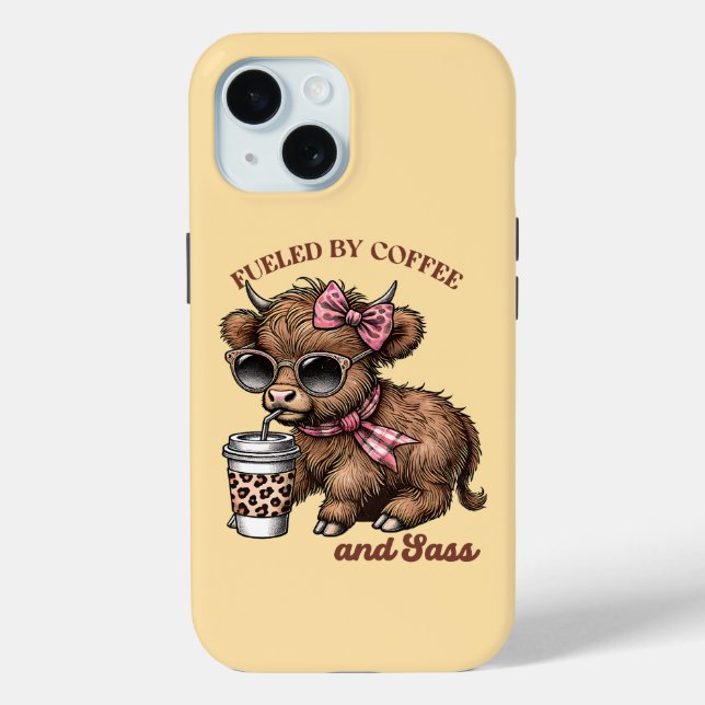 Fuelled by Coffee and Sass Case-Mate iPhone Case (Back)