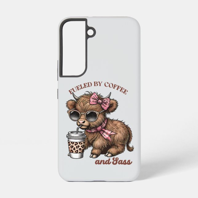 Fuelled by Coffee and Sass Samsung Galaxy S22 Case (Back)