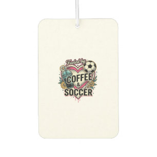 Fuelled By Coffee And Soccer Vintage Shirt Design_ Air Freshener