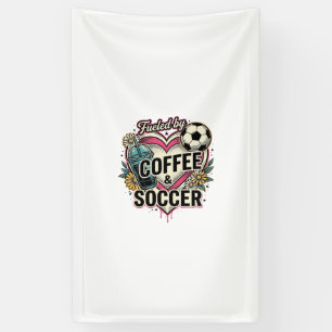 Fuelled By Coffee And Soccer Vintage Shirt Design_ Banner