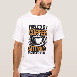 Fuelled By Coffee Attitude Included Free Funny Gr T-Shirt