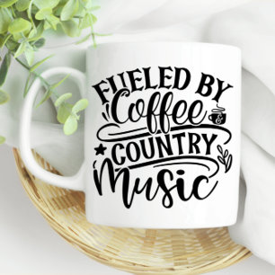 Fuelled by Coffee Country Music Fun Cute Mug