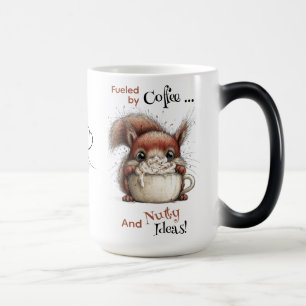 Fuelled By Coffee Cute Crazy Squirrel Personalized Magic Mug
