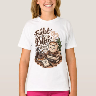 Fuelled by Coffee & Good Vibes – Cute Coffee Lover T-Shirt