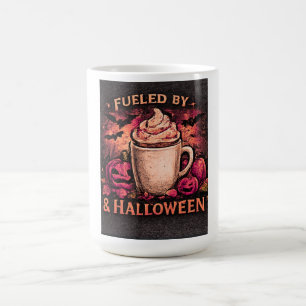 Fuelled By Coffee & Halloween Funny Coffee Mug