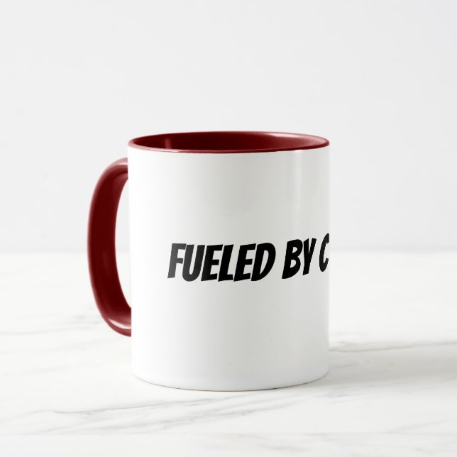 fuelled by coffee mug (Front Left)