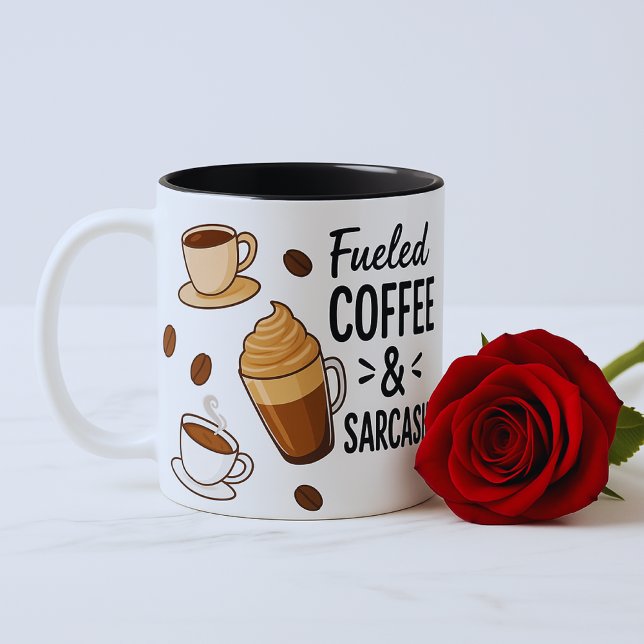 Fuelled by Coffee & Sarcasm Mug – Funny Gift (Creator Uploaded)