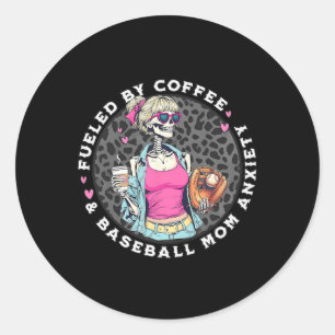 Fuelled By Coffer And Sell Mom Classic Round Sticker