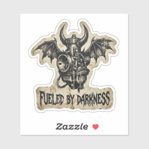 Fuelled By Darkness Demon Carburettor Decal