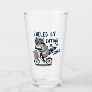 Fuelled By Eating All The Things Racoon Cycling Glass