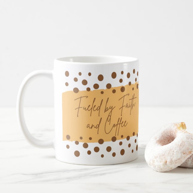 Fuelled by Faith and Coffee Coffee Mug (With Donut)