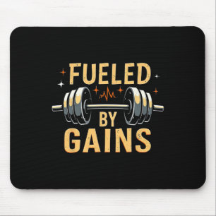 Fuelled By Gain Bodybuilding Gym Mouse Pad