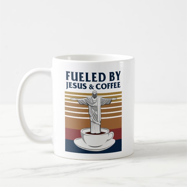 Fuelled By Jesus And Coffee  Mug (Left)