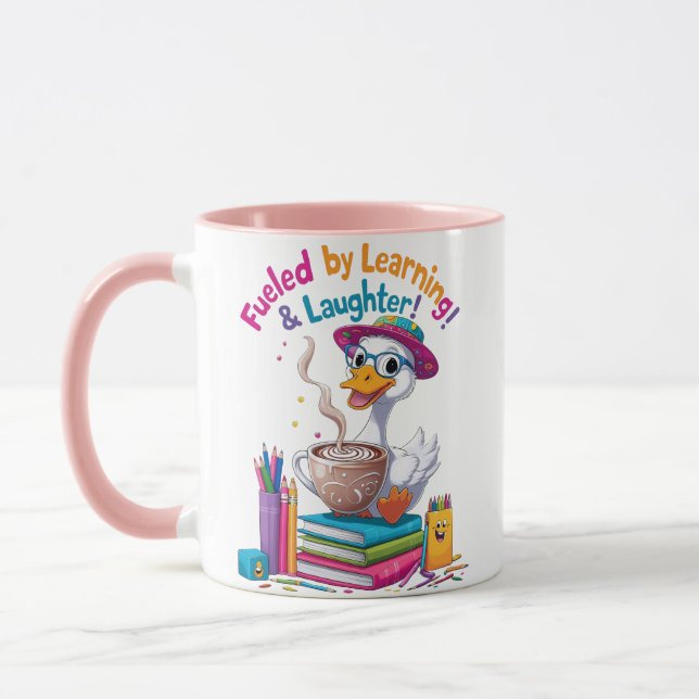 Fuelled by Learning Goose Mug – Back to School Fun (Left)