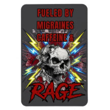 Fuelled by Migraines Pure Liquid Rage Skull