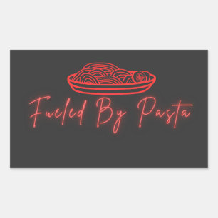 Fuelled By Pasta Funny Food Lover Design Sticker