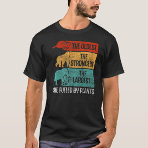Fuelled By Plants Turtle Gorilla Elephant Vegan Ve T-Shirt