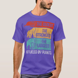 Fuelled By Plants Turtle Gorilla Elephant Vegan Ve T-Shirt
