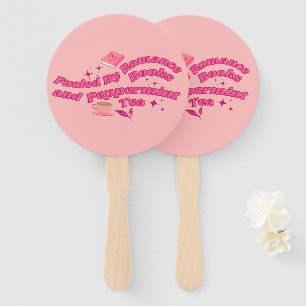 Fuelled By Romance Books & Peppermint Tea Hand Fan