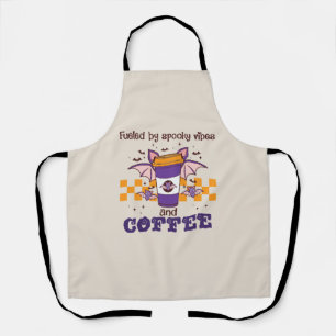 Fuelled By Spooky Vibes and Coffee – Halloween Bat Apron
