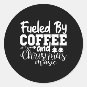Fuelled Elf Xmas Matching Christmas Family Pajama Classic Round Sticker