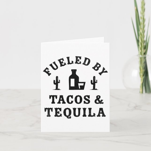 Fuelled Funny Cinco De Mayo Party  Card (Front)