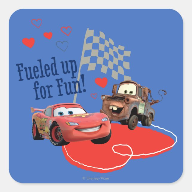 Fuelled up for Fun! Square Sticker (Front)
