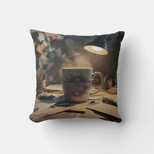 Fuelling Up Throw Pillow (Front)