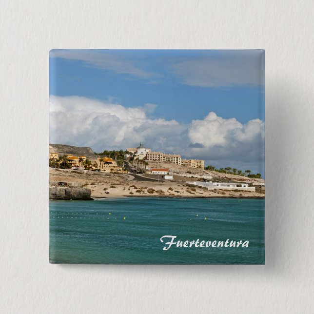 Fuerteventura 2 Inch Square Button (Front)