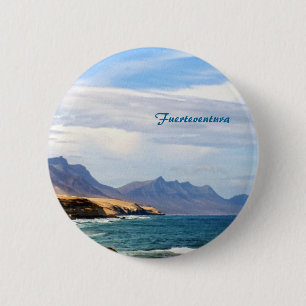Fuerteventura Ocean Coast Travel Art 2 Inch Round Button