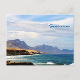 Fuerteventura Ocean Coast Travel Art Postcard