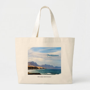 Fuerteventura, painting effect large tote bag