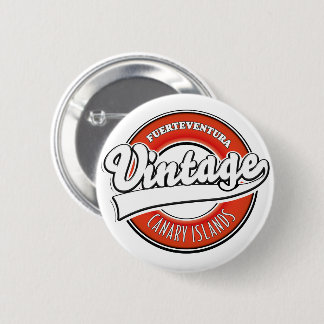 Fuerteventura spain vintage style logo 2 inch round button