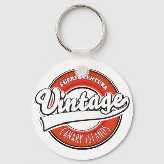 Fuerteventura spain vintage style logo keychain