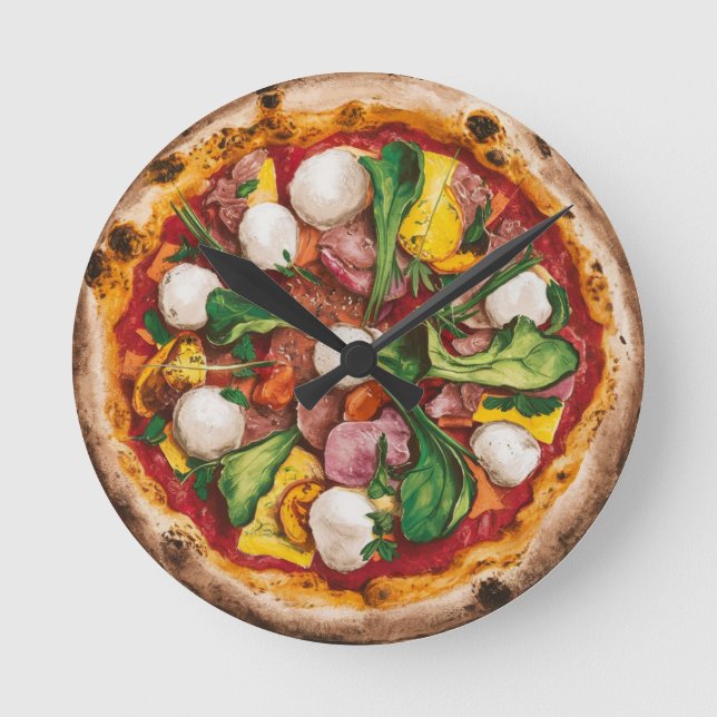 Fugazza Pizza Round Clock (Front)