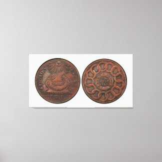 Fugio Cent Mind Your Business Front and Back Canvas Print