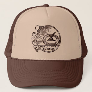 "FUGIO: MIND YOUR BUSINESS" Benjamin Franklin Trucker Hat
