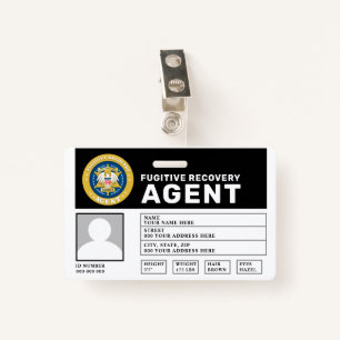 FUGITIVE RECOVERY AGENT BADGE 