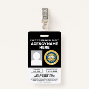 FUGITIVE RECOVERY AGENT BADGE 