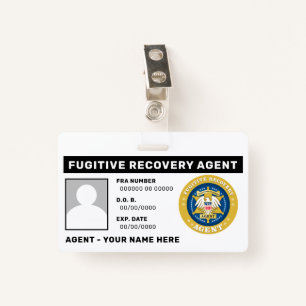 FUGITIVE RECOVERY AGENT Badge