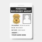 FUGITIVE RECOVERY AGENT Badge