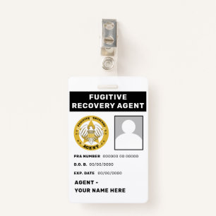 FUGITIVE RECOVERY AGENT Badge