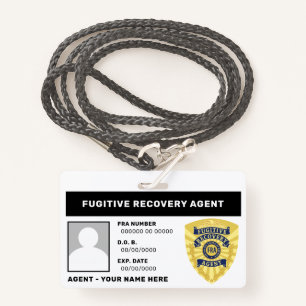 FUGITIVE RECOVERY AGENT BADGE