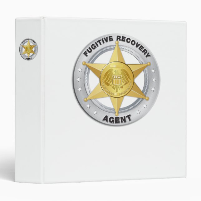 FUGITIVE RECOVERY AGENT BADGE BINDER (Front/Spine)