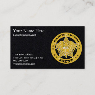 FUGITIVE RECOVERY AGENT BADGE business card