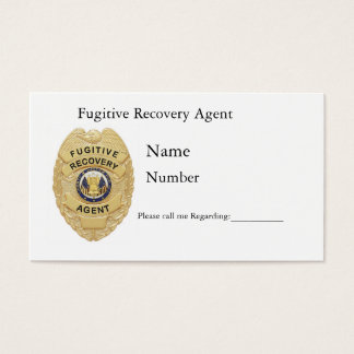 FUGITIVE RECOVERY CARDS