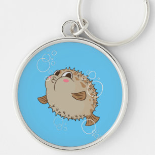 Fugu Sea Life Cartoon Design Keychain